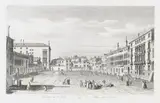 Antonio Visentini, 3 Bll.: Campo di S. Polo. Da Foscari [...] Accada. di Belle Arti. Campo S. Salvatore, 1740, Etching