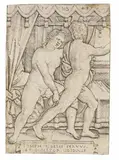Hans Sebald Beham, Josef und Potiphars Weib, 1544, Engraving