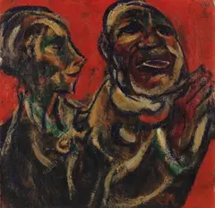 Christian Rohlfs, Alter Mann und junges Mädchen, 1917, Oil on canvas