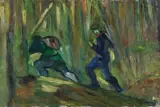 Max Beckmann, Kaninchendiebe im Hermsdorfer Wald (Hühnerdiebe), 1912, Oil on canvas