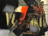 Vor Weiß by Fritz Winter, 1954, Oil, sold Apr 2008