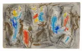 Merry Xmas by Lyonel Feininger, 1955, Watercolour, sold Apr 2008