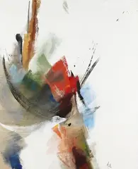 o.T by Jean Miotte, 1986, Acrylic on canvas, sold Apr 2008