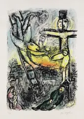 Jakobs Traum by Marc Chagall, 1971, Lithograph in colours, sold Apr 2008