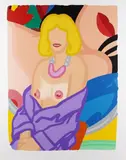 Tom Wesselmann, Claire sitting with robe half off (Vivienne), 1993, Silkscreen in colours