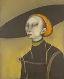Paul Wunderlich, Junge Dame mit Hut nach Lucas Cranach