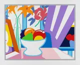 Tom Wesselmann, Still life with lilies and fruit, 1988, Silkscreen in colours