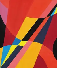 István Beöthy, Rayures diagonales, 1930, Gouache