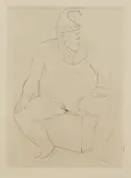 Pablo Picasso, Le Saltimbanque au Repos, 1905, Drypoint