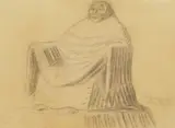 Ernst Barlach, Mutter Erde, 1920, Charcoal drawing