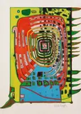 Friedensreich Hundertwasser, Das falsche Augenlid, 1967, Lithograph in colours