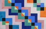 Adolf Fleischmann, Quadrate diagonal, 1943, Gouache