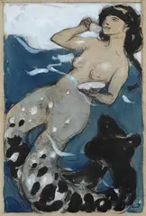 Nixe by Leo Putz, 1900, Gouache, sold Apr 2008