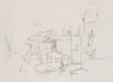 L'Atelier aux Bouteilles by Alberto Giacometti, 1957, Lithograph, sold Apr 2008