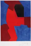 Composition bleue, rouge et noire by Serge Poliakoff, 1969, Lithograph in colours, sold Apr 2008