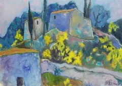 Am Ginsterhang by Heinrich Steiner, 1970, Oil on canvas, sold Apr 2008