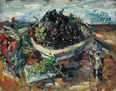 Franz Frank, Traubenschüssel, 1932, Oil on canvas