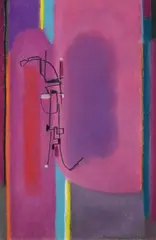 Ohne Titel by Max Ackermann, 1974, Pastell auf schwarzem Papier, sold Apr 2008