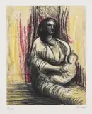 Henry Moore, Mother and Child, 1983, Etching in colours