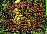 Jörg Immendorff, Café de Flore, 1997, Silkscreen in colours