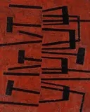 Jean Leppien, 8-9/62 - XXVI, 1962, Oil on burlap
