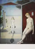 Deux Femmes nues by Paul Delvaux, 1975, Offset in colours, sold Apr 2008