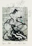 Sigmar Polke, Blumen, 1985, Felt-tip pen drawing