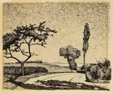Wilhelm Morgner, Landschaft III, 1910, Pen and India ink drawing
