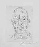 Aus: Iliazd. Les Douze Portraits du célèbre Orbandale by Alberto Giacometti, 1962, Etching, sold Apr 2008