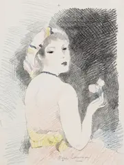Marie Laurencin, Rose ou la femme d'un amour, 1930, Lithograph