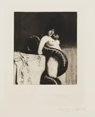 Franz von Stuck, Die Sinnlichkeit, 1889, Etching