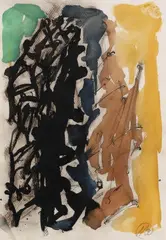 Komposition by Markus Lüpertz, 1985, Watercolour, sold Apr 2008