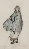 Heinrich Zille, Junge Frau mit Umhang