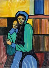 Madonna mit Kind by Heinrich Schlief, 1950, Mixed media, sold Apr 2008