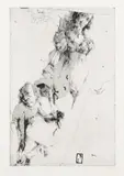 Horst Janssen, Von Luigi Toninelli bestellt, 1973, Drypoint