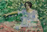 Bruno Krauskopf, Mädchen am Kaffeetisch