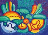 Heinrich Schlief, Stillleben, 1950, Oil
