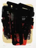 Lithographie no. 8 by Pierre Soulages, 1958, Lithograph in colours, sold Apr 2008