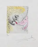 Homme baisant la chaussure by Salvador Dalí, 1969, Drypoint, sold Apr 2008