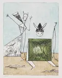 Max Ernst, Aus: Pierre Hebey, Festin, 1974, Lithograph in colours