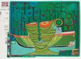 Kolumbus Regentag in Indien by Friedensreich Hundertwasser, 1971, Silkscreen in colours, sold Apr 2008