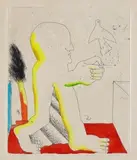 Horst Antes, Figürliche Komposition, 1968, Etching