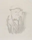 Paul Cézanne, Portrait de Cézanne par lui-meme, 1898, Lithograph