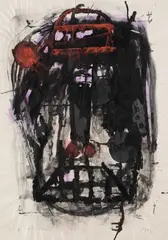 Josep Vallribera, Kopf, 1992, Tempera