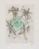 Roberto Sebastian Echaurren Matta, Aus: Droites Libérées, 1971, Etching in colours
