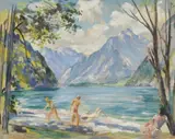 Friedrich Ludwig, Badende am Königssee, 1937, Gouache