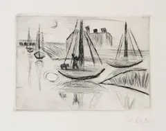 Mondschein by Max Pechstein, 1922, Drypoint, sold Apr 2008