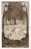 Die sieben Schwäne by Heinrich Vogeler, 1898, Etching, sold Apr 2008