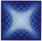 Gri Blu by Victor Vasarely, 1970, Silkscreen in colours, sold Apr 2008