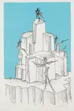 Man Ray, La Montagna di Cristallo, 1971, Lithograph in colours
